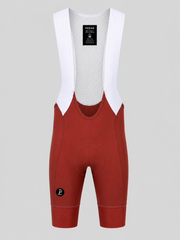 F94EA363-522B-45D5-A0F4-F2FC23328EA8(1) Pedar Performance Bib Shorts - Rust Red