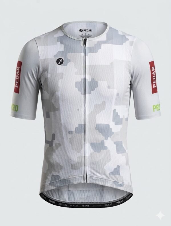 d63d8026-b3be-462e-96fd-7105e8847939 Pedar Pro Aero Mesh Jersey - White/Grey Digital Print